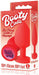 Red silicone butt plug with "Fuck Yeah" message on the base, packaged in a red box labeled Booty Calls.
