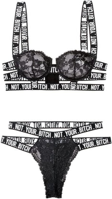 Fantasy Lingerie Vibes Not Your Bitch Bra & Panty