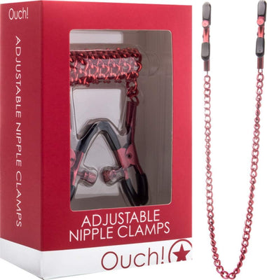 Ouch! Adjustable Nipple Clamps - Red