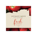Intimate Earth Fresh Strawberries oral pleasure glide packaging with fresh strawberries background and natural design.