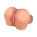 Realistic flesh-toned stroker toy with detailed texture and 10-function vibrating bullet in vanilla color.