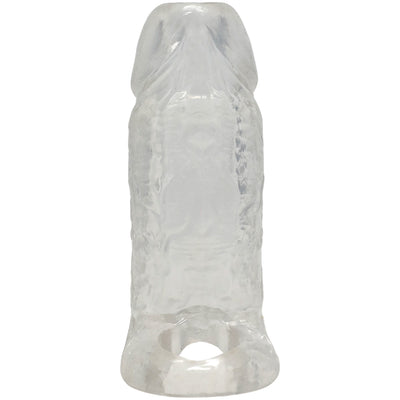 Titanmen Cock Sleeve With Ball Strap 4.5 Inch Clear