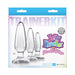 Clear Jelly Rancher Trainer Kit with three graduated smooth TPE plugs in small, medium, and mini sizes for beginner use.