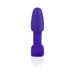 Compact purple silicone vibrating rimming plug with smooth, tapered design for beginner-friendly anal stimulation.