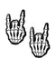 Neva Nude Rock On Skeleton Glitter Pasties - Black/White O/S