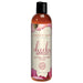 Bottle of Intimate Earth Cheeky Apples natural flavored water-based lubricant with vegan ingredients.