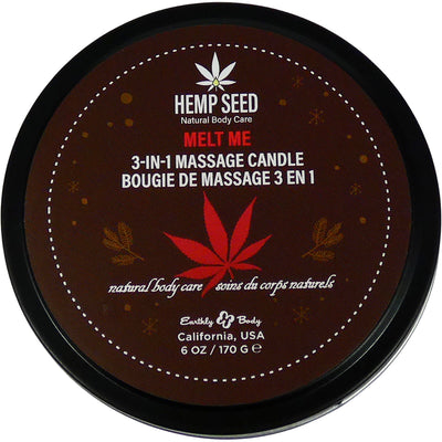 Hemp Seed 3-In-1 Massage Candle Melt Me 6 oz.