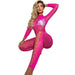 Black Pearl Leopard Lace Catsuit Pink