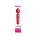 Packaging box featuring the red Wanda rechargeable wand with a flexible head and sleek design.