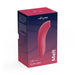 We-Vibe Melt clitoral suction stimulator in pink displayed on its purple and pink gradient packaging box.