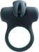 Black silicone vibrating ring with bunny ear design for dual stimulation and performance enhancement.
