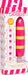 Packaging of Cocksicle 10x Silicone Rechargeable Vibrator in bright pink and yellow popsicle design with product features listed on the box.