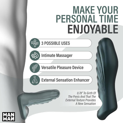 MAN WAN Ryzer Penis Extender and Soft Masturbating Sleeve Pine Grey