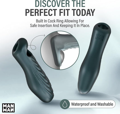 MAN WAN Ryzer Penis Extender and Soft Masturbating Sleeve Pine Grey