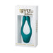 Teal Tryst V2 bendable multi-erogenous zone silicone massager in white retail packaging with gold and black text.