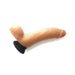 Realistic 8-inch silicone adult toy with suction base in natural skin tone on white background.