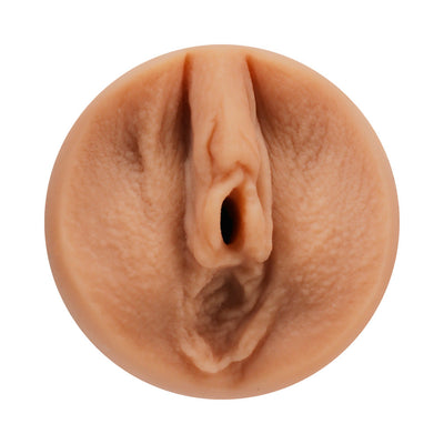 Vanilla-colored realistic ULTRASKYN stroker molded from Julia Ann with detailed texture and lifelike design.