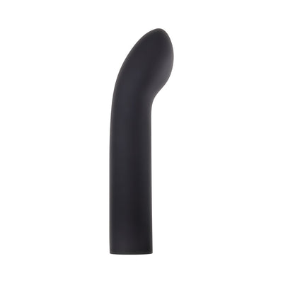 Black silicone G-spot sleeve attachment for Evolved Four Play Kit with curved ergonomic design.