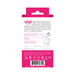 Back packaging of Vivi Rechargeable Finger Vibe in pink and white with product features and usage instructions.