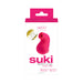 Packaging of the Suki Rechargeable Sonic Vibe in bright pink with product image and key features displayed.