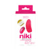 VeDO Niki rechargeable flexible pink panty vibe with remote control in white and pink packaging.