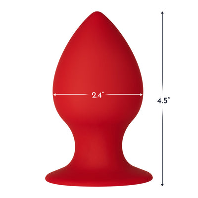 Forto F-98 Butt Plug, Large Red - product view 4