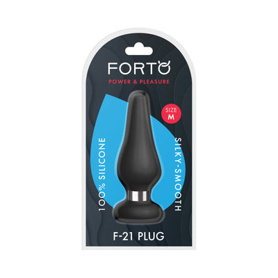 F-21 Butt Plug, Medium Black - package view 1