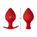 F-60 Spade Butt Plug, Red Medium - product view 5