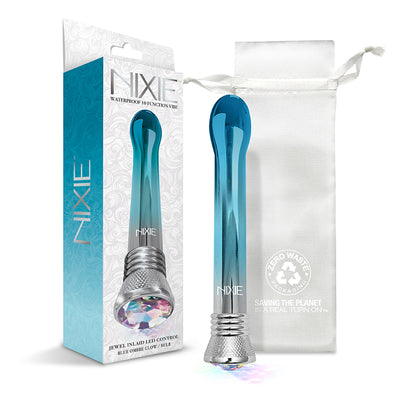 Nixie Waterproof Bulb Vibe  - 10 Function Blue Ombre Glow