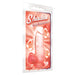 Small translucent pink gradient silicone toy with detailed veining and suction base in retail packaging labeled Shades