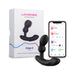 Lovense Edge 2 black flexible prostate massager with packaging and smartphone showing remote control app interface.