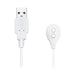 White Lovense magnetic USB charging cable with USB-A connector and dual magnetic charging heads.