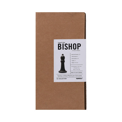 Tantus Bishop XL Collection premium silicone toy packaging in brown box with product label and specifications.
