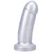 Tantus They/Them Soft silicone dildo in translucent azure with a short, stout shape and flared base.