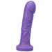 Midnight purple Goliath vibrator with realistic texture and a sturdy base on a white background.