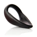 Black silicone C sling with a smooth, curved design for comfortable and versatile use.