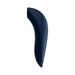 Sleek navy blue We-Vibe Melt clitoral suction stimulator with ergonomic curved design shown from side angle.