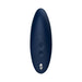Sleek navy blue We-Vibe Melt clitoral stimulator with two-button control and smooth silicone surface.