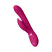 Pink rechargeable silicone rabbit vibrator with triple motors and ergonomic controls by Vive