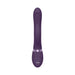 Sleek purple rechargeable silicone vibrator with ergonomic design and multiple control buttons on the handle.