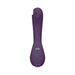 Purple Vive Miki rechargeable silicone vibrator with control buttons and ergonomic design on white background.