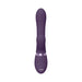 Purple rechargeable silicone vibrator with triple motors and control buttons on the handle by Vive.
