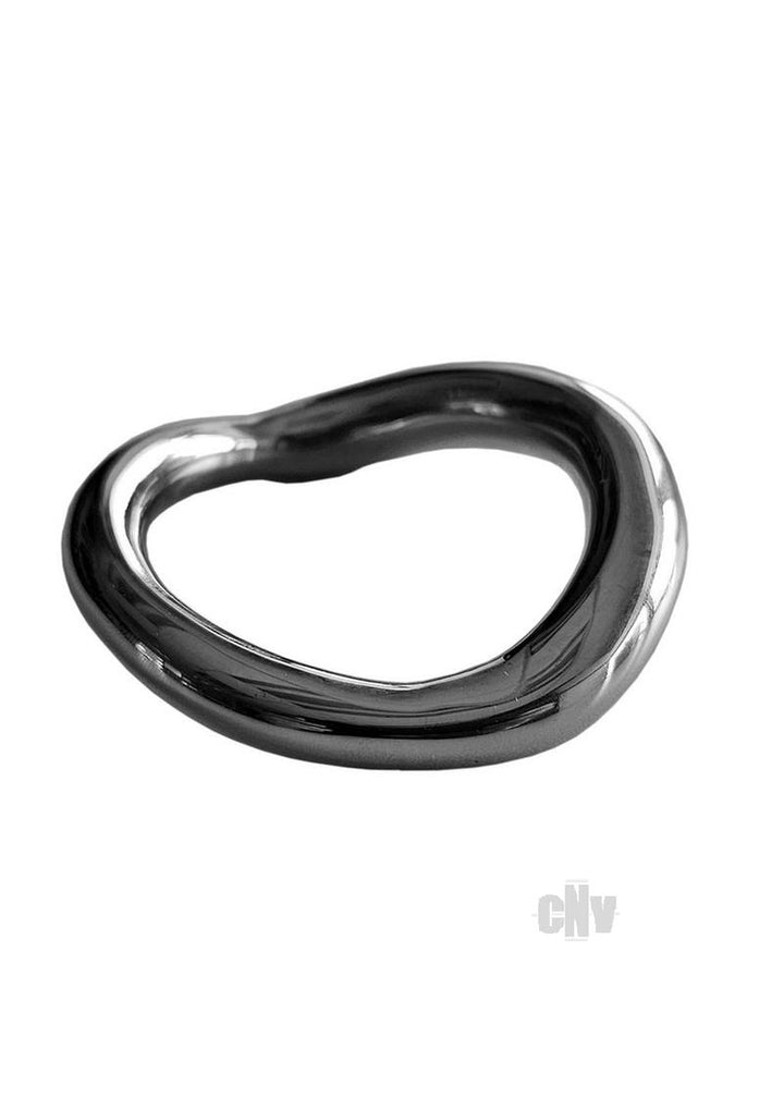 Polished stainless steel ergonomic ring with smooth, contoured shape for comfortable fit and enhanced performance.