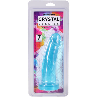 Crystal Jellies Realistic Cock 7 Inch Teal