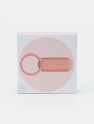 Compact pink Iroha Svr Ring vibration device displayed in minimalist white and pink packaging.