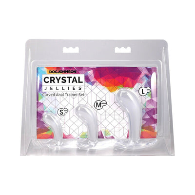 Crystal Jellies Curved Anal Trainer Set Clear