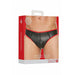 Packaging of a black neoprene jockstrap with red trim, size S/M, from the Ouch! Puppy Play collection.