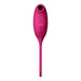 Pink Vive Quino Air Wave and Vibrating Egg with dual motors and control buttons on smooth silicone surface.