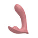 Pink curved insertable panty vibrator with ergonomic design for targeted G-spot stimulation.