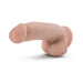 Realistic 7-inch silicone dildo with suction cup base and lifelike texture in natural skin tone.